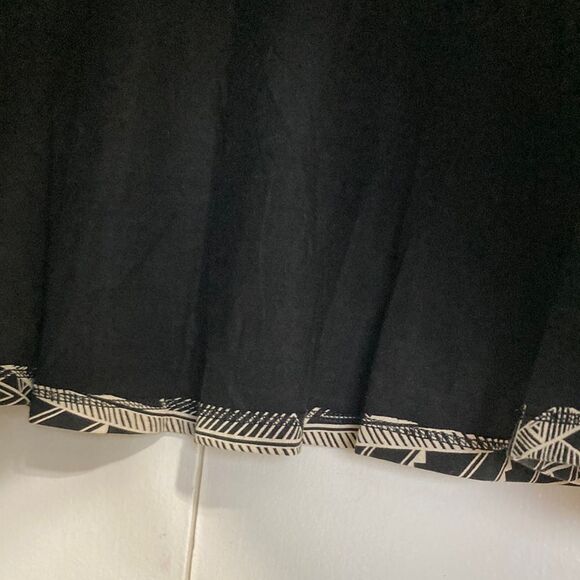 VICTORIAS SECRET PINK Aztec Mini Skater Skirt Circle Flare Black Cream Large - Picture 8 of 13